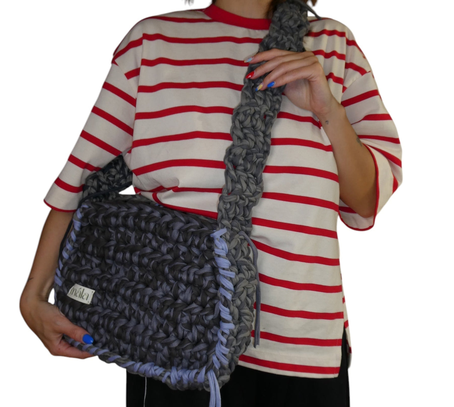 Mixed Grey Crossbody